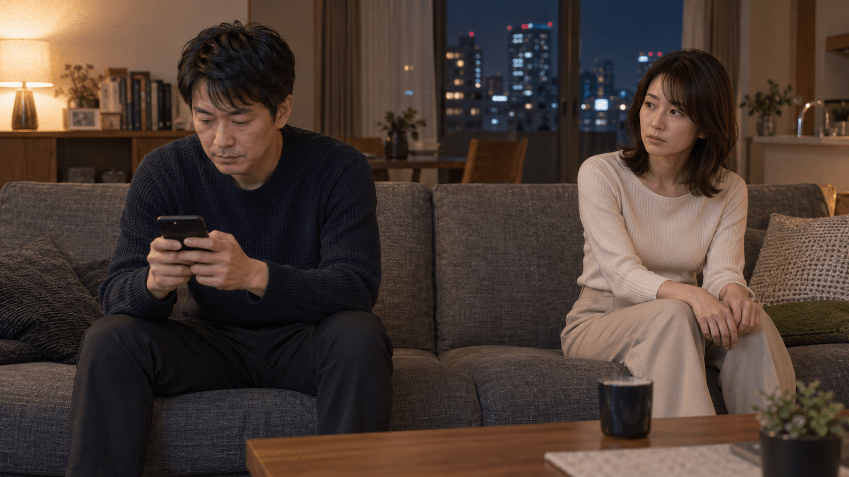 夫の浮気が不安な妻